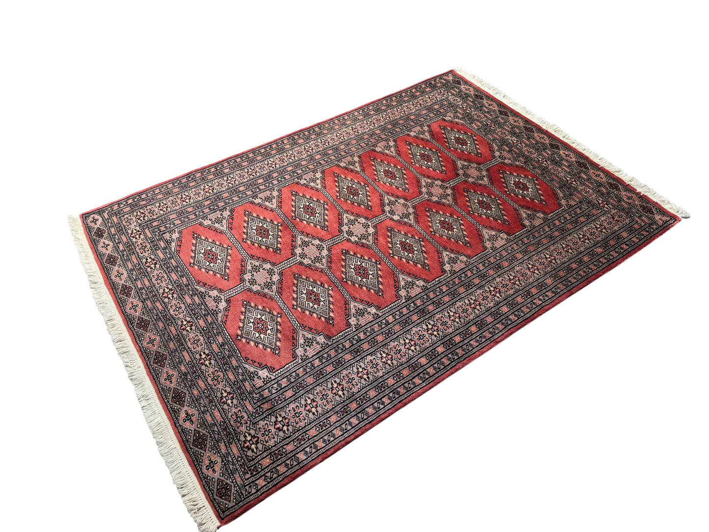 very fine Marino wool pile Bokhara rug, 183×127 cm | Rug# 24849