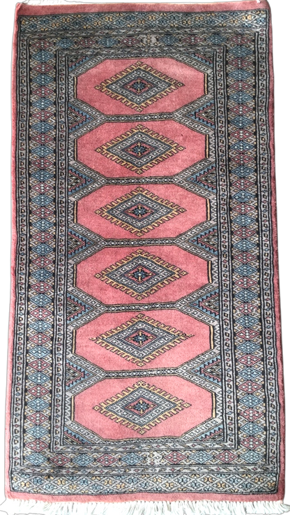 Hand-Knotted Pak Bokhara Rug 117x62cm | Rug# 24874