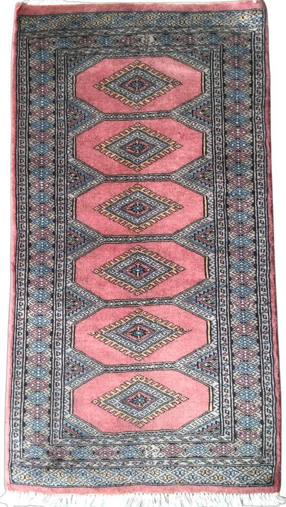 Hand-Knotted Pak Bokhara Rug 117x62cm | Rug# 24874
