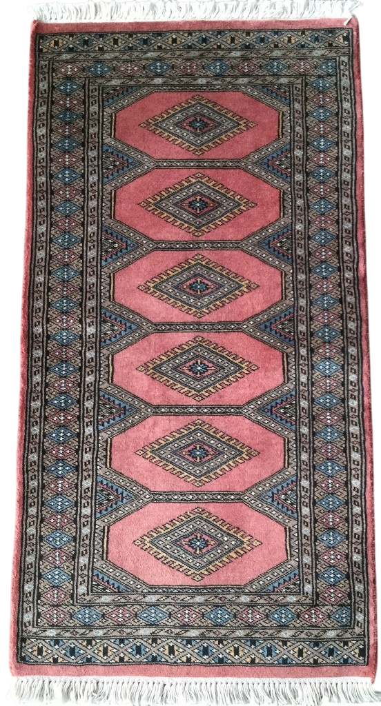 Hand-Knotted Pak Bokhara Rug 121x63cm | Rug# 24875