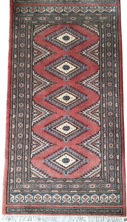 Hand-Knotted Pak Bokhara Rug 123x65cm | Rug# 24876