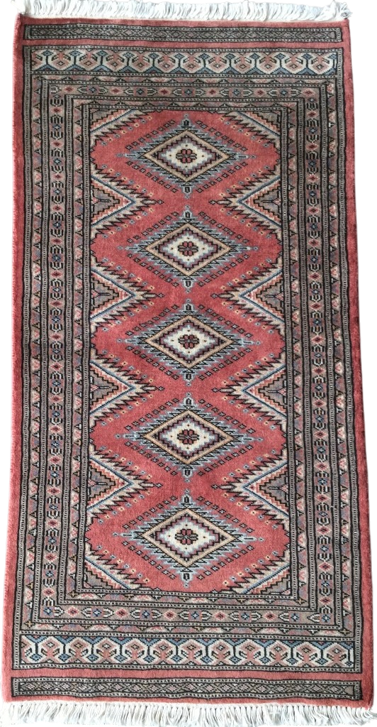 Hand-Knotted Pak Bokhara Rug 122x62cm | Rug# 24878