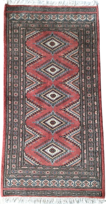 Hand-Knotted Pak Bokhara Rug 122x62cm | Rug# 24878