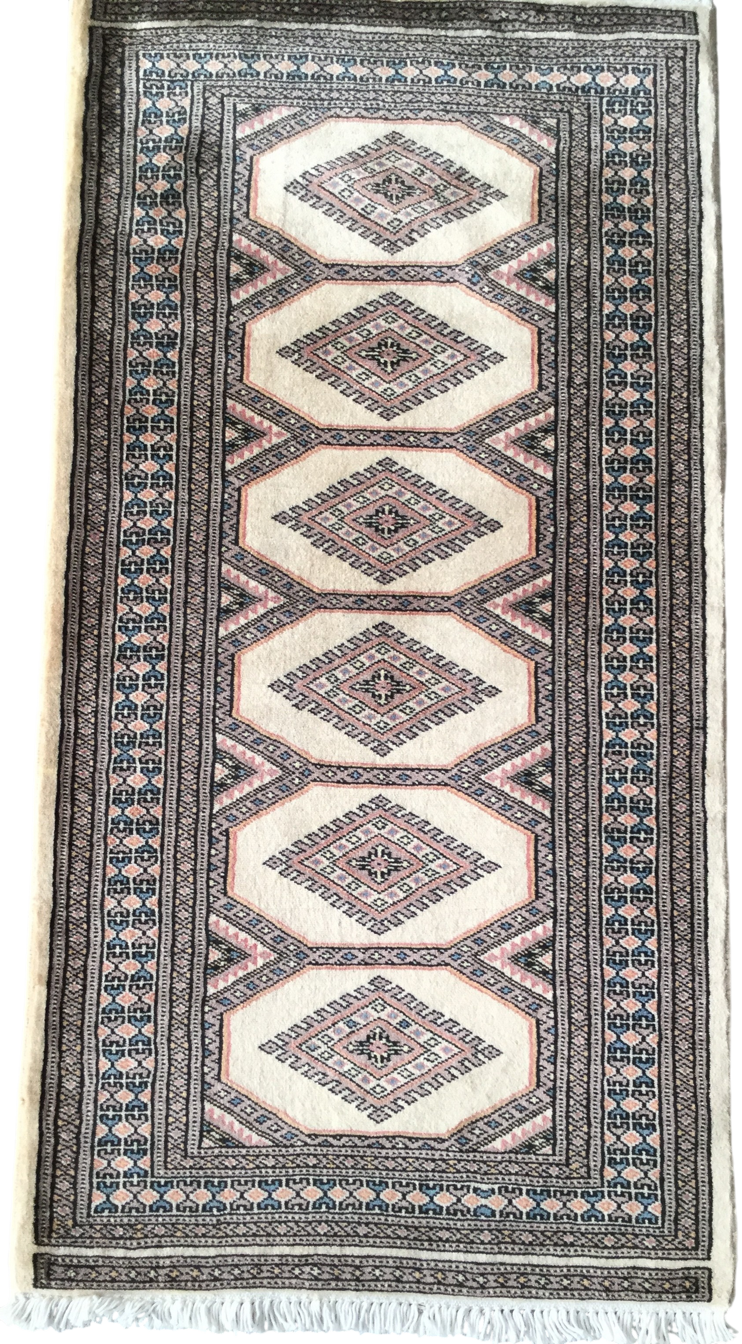 Hand-Knotted Pak Bokhara Rug 127x66cm | Rug# 24879