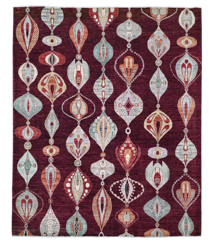 Afghan Turkaman Designer Rug 287x247cm | Rug# 24931