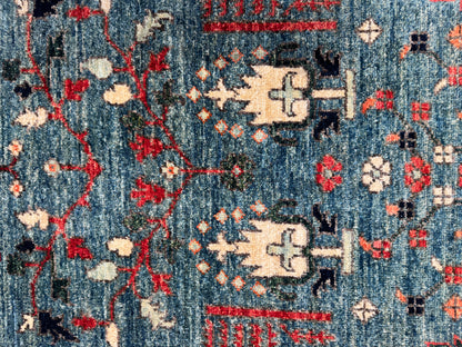 Turkmen weave Afghan, 17th c Safavid Garden design 149×103 cm | Rug# 24948