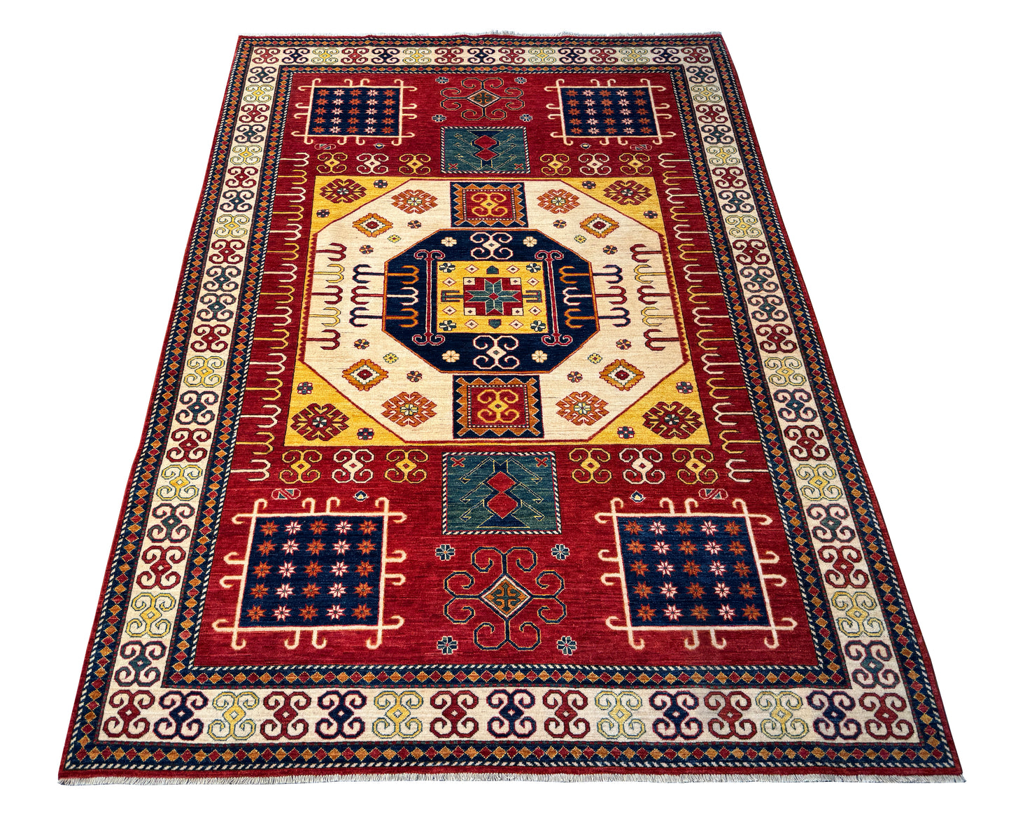 Samarkand Chechen weave, 19th c Caucasian design 299×214 cm | Rug# 25323