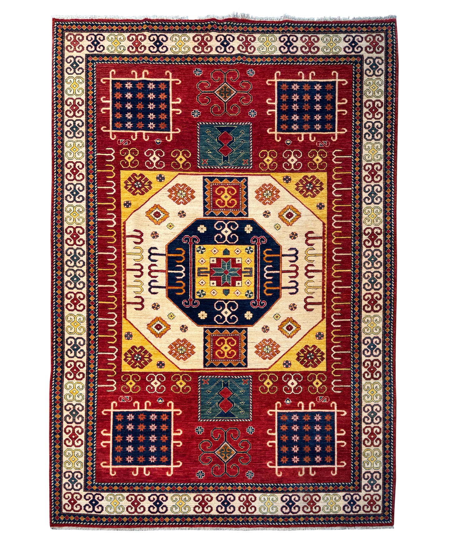 Samarkand Chechen weave, 19th c Caucasian design 299×214 cm | Rug# 25323