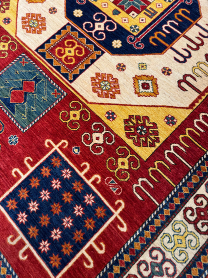 Samarkand Chechen weave, 19th c Caucasian design 299×214 cm | Rug# 25323