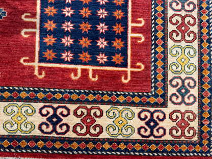 Samarkand Chechen weave, 19th c Caucasian design 299×214 cm | Rug# 25323