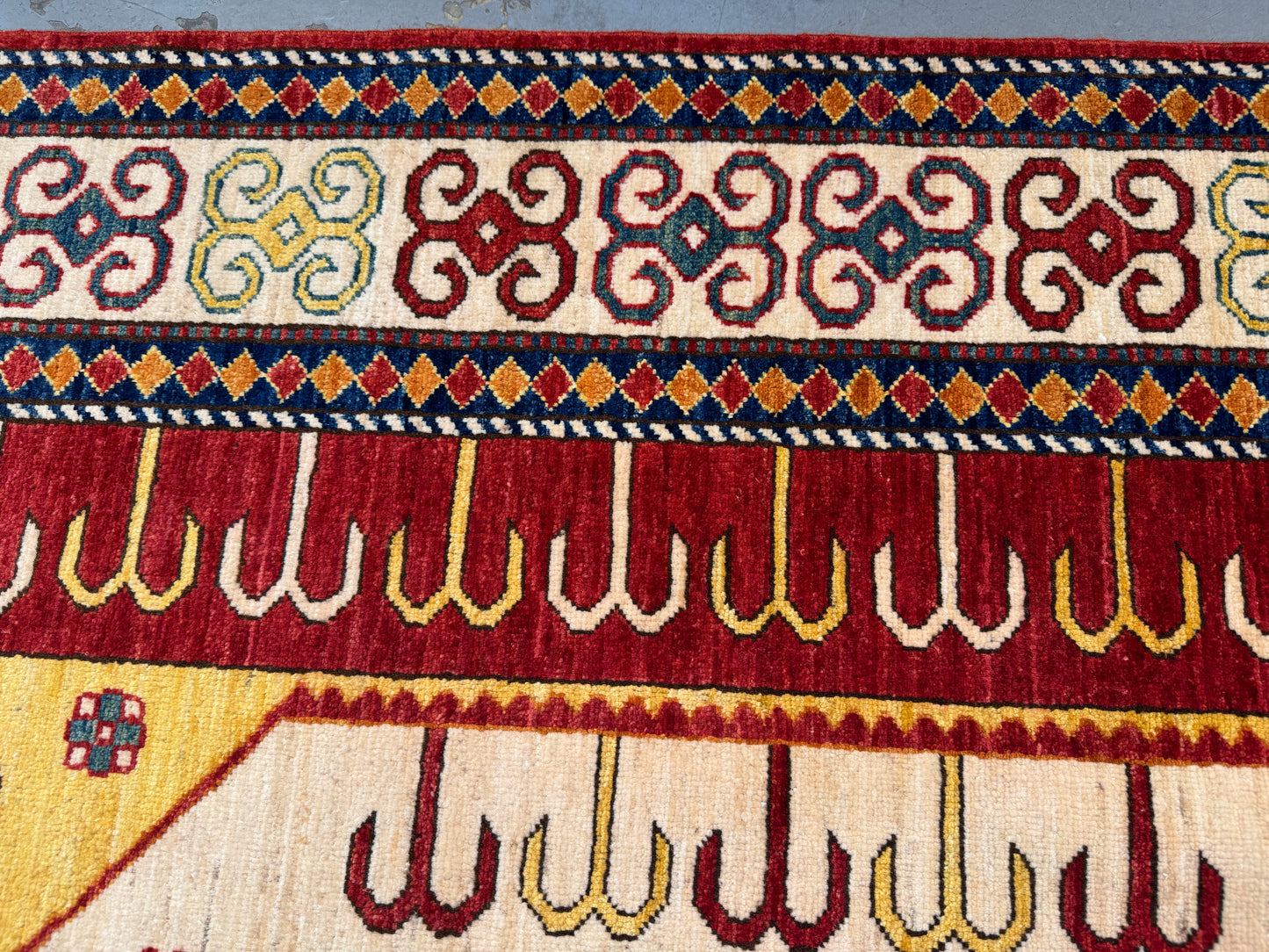 Samarkand Chechen weave, 19th c Caucasian design 299×214 cm | Rug# 25323