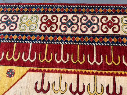 Samarkand Chechen weave, 19th c Caucasian design 299×214 cm | Rug# 25323