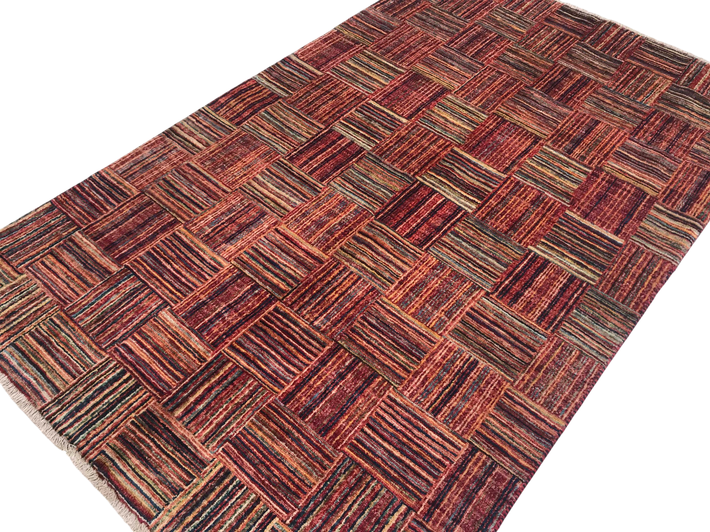Afghan Kheshti-Modern Rug – Rare Design 181x113cm | Rug# 25426