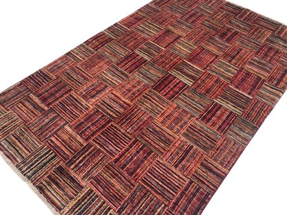 Afghan Kheshti-Modern Rug – Rare Design 181x113cm | Rug# 25426