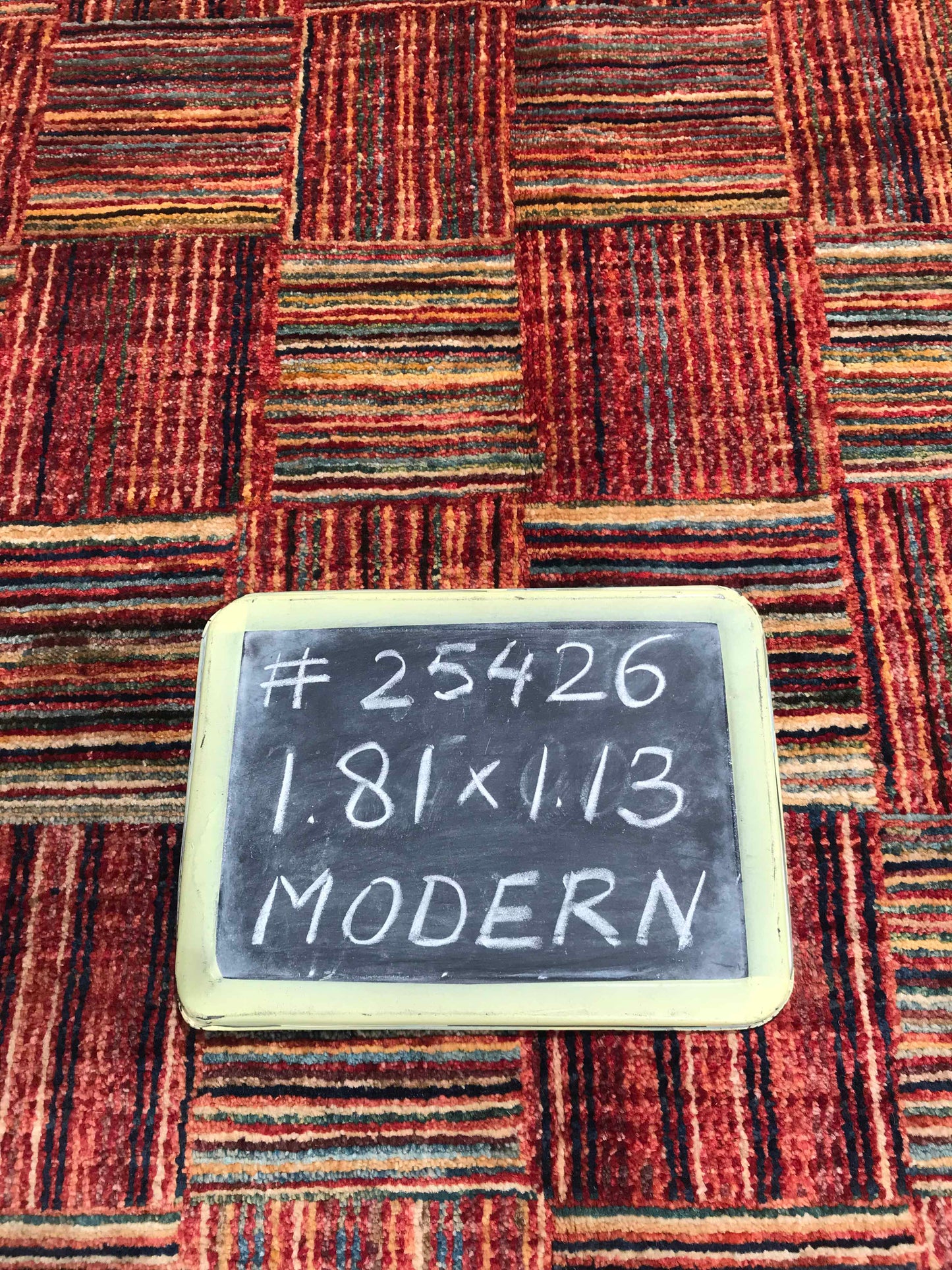 Afghan Kheshti-Modern Rug – Rare Design 181x113cm | Rug# 25426