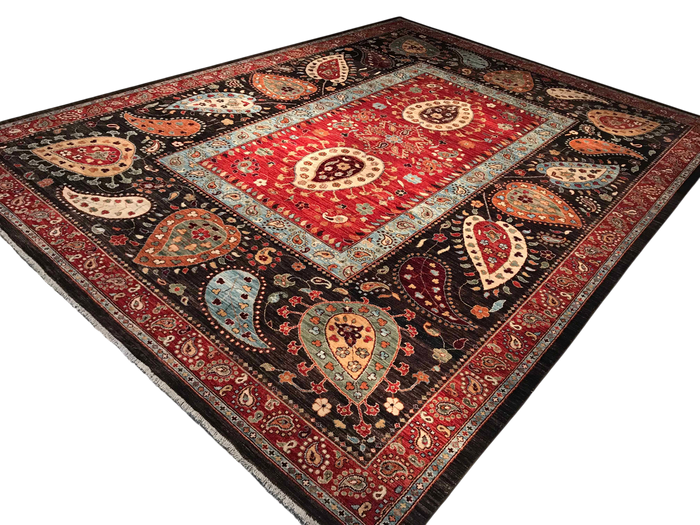 Rare Samarkand Suzani Design Rug 354x263 cm | Rug# 25469