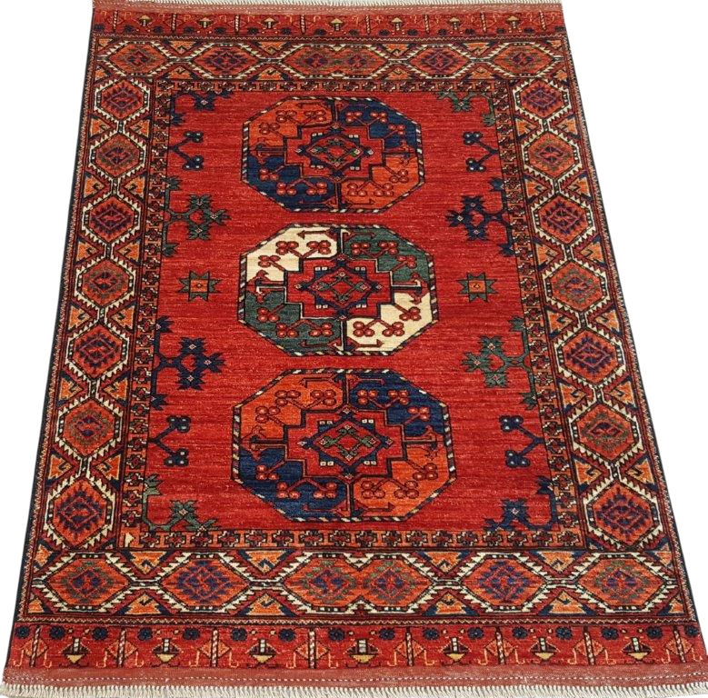 Afghan Ersari Weave Rug – 19th Century Design 173x125cm | Rug# 25487