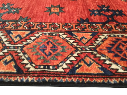 Afghan Ersari Weave Rug – 19th Century Design 173x125cm | Rug# 25487