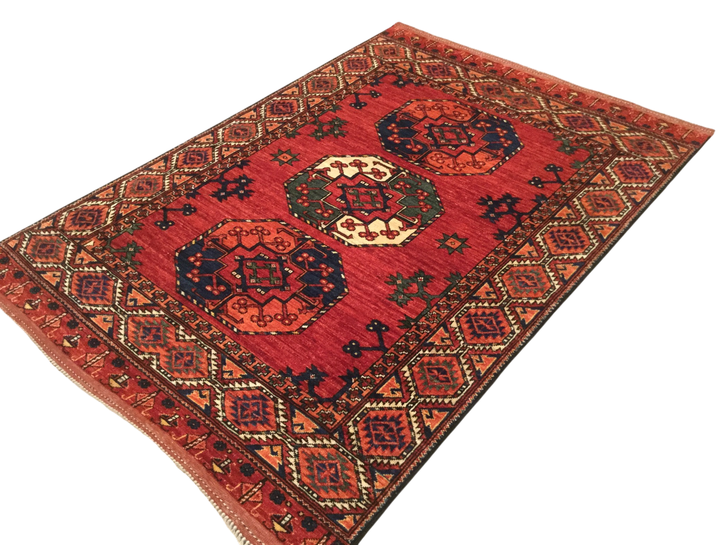 Afghan Ersari Weave Rug – 19th Century Design 173x125cm | Rug# 25487