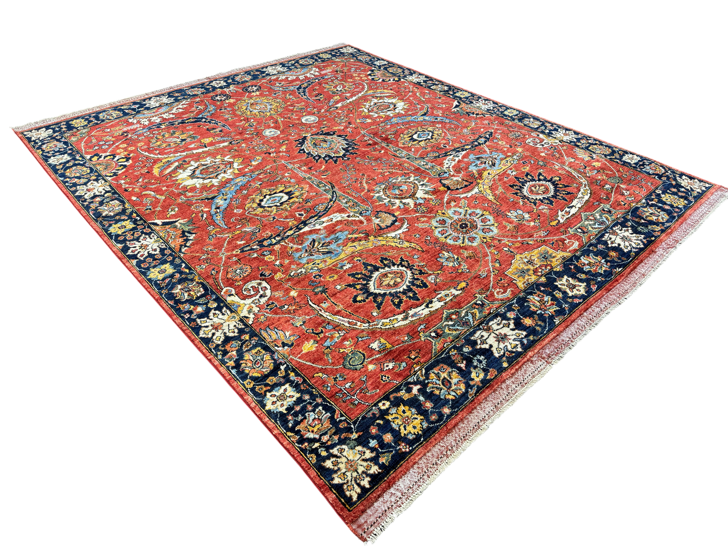 Afghan Turkmen weave, 17th-Century Kerman inspired 295x257 cm | Rug# 25492