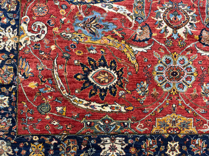 Afghan Turkmen weave, 17th-Century Kerman inspired 295x257 cm | Rug# 25492