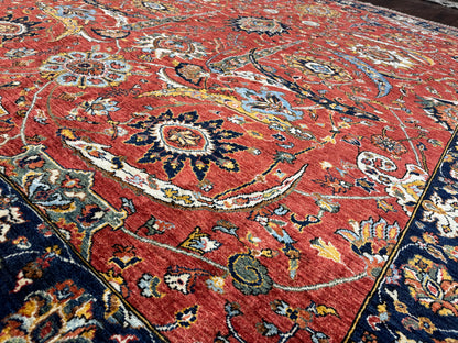 Afghan Turkmen weave, 17th-Century Kerman inspired 295x257 cm | Rug# 25492