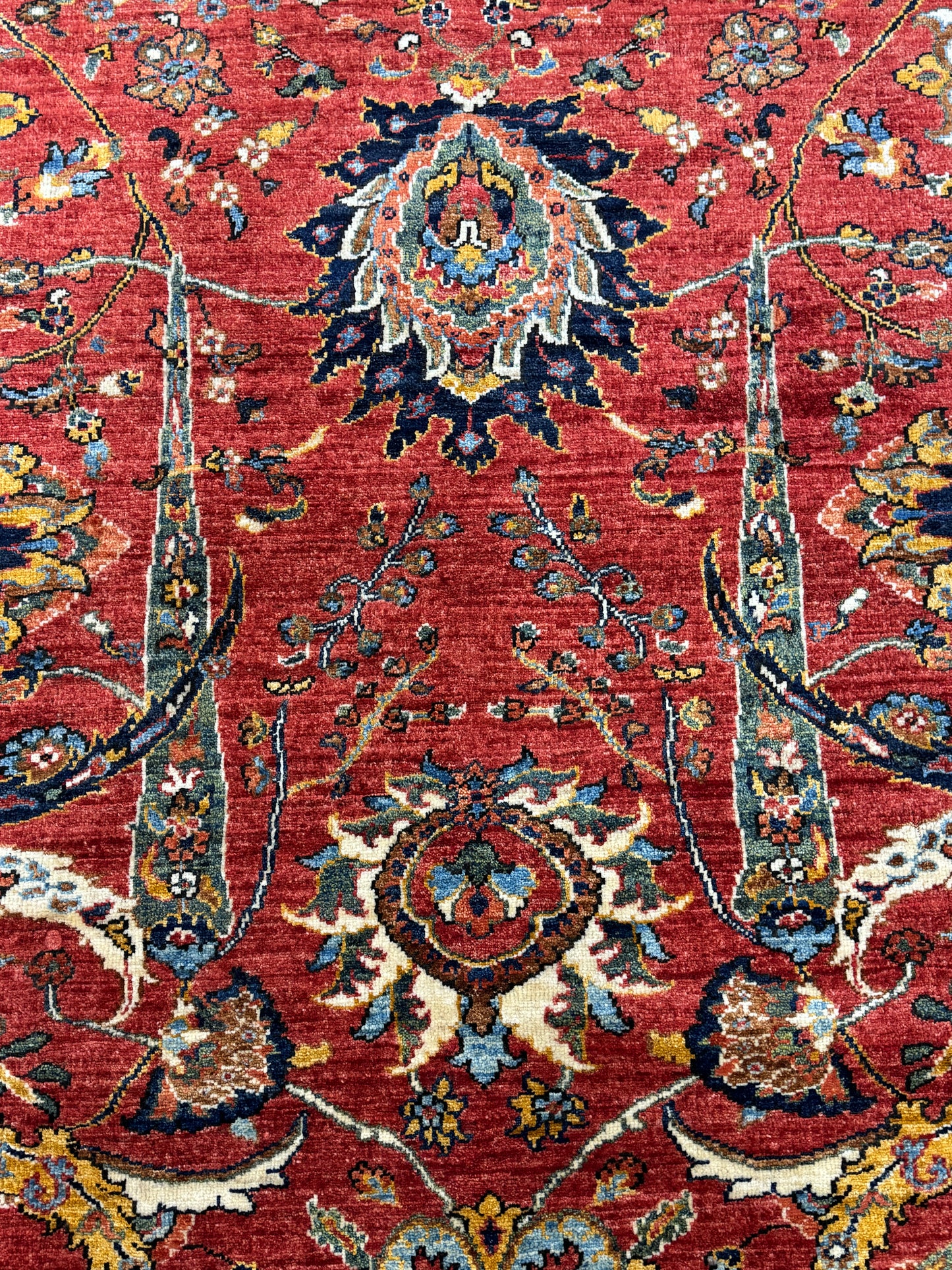 Afghan Turkmen weave, 17th-Century Kerman inspired 295x257 cm | Rug# 25492