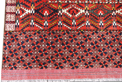 Afghan Ersari weave, Hatchi design, vegetable dyes  214x168cm | Rug# 25516