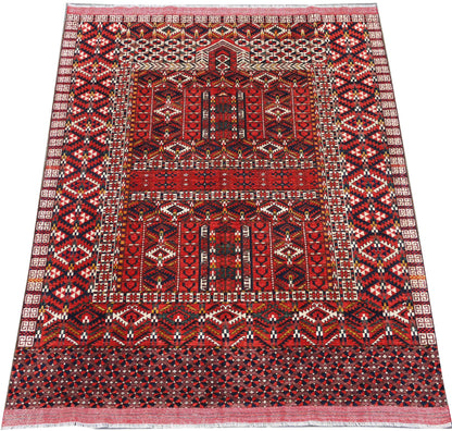 Afghan Ersari weave, Hatchi design, vegetable dyes  214x168cm | Rug# 25516