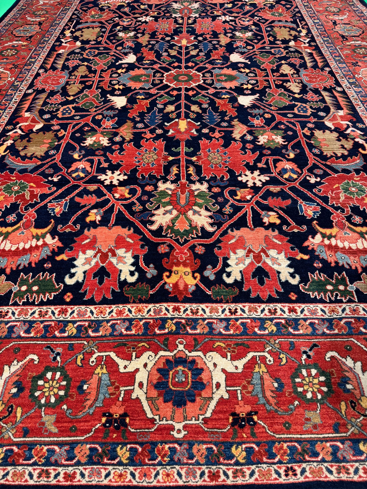 Custom made and cottage weave Bijar, Persia 350x248 cm | Rug# 2571