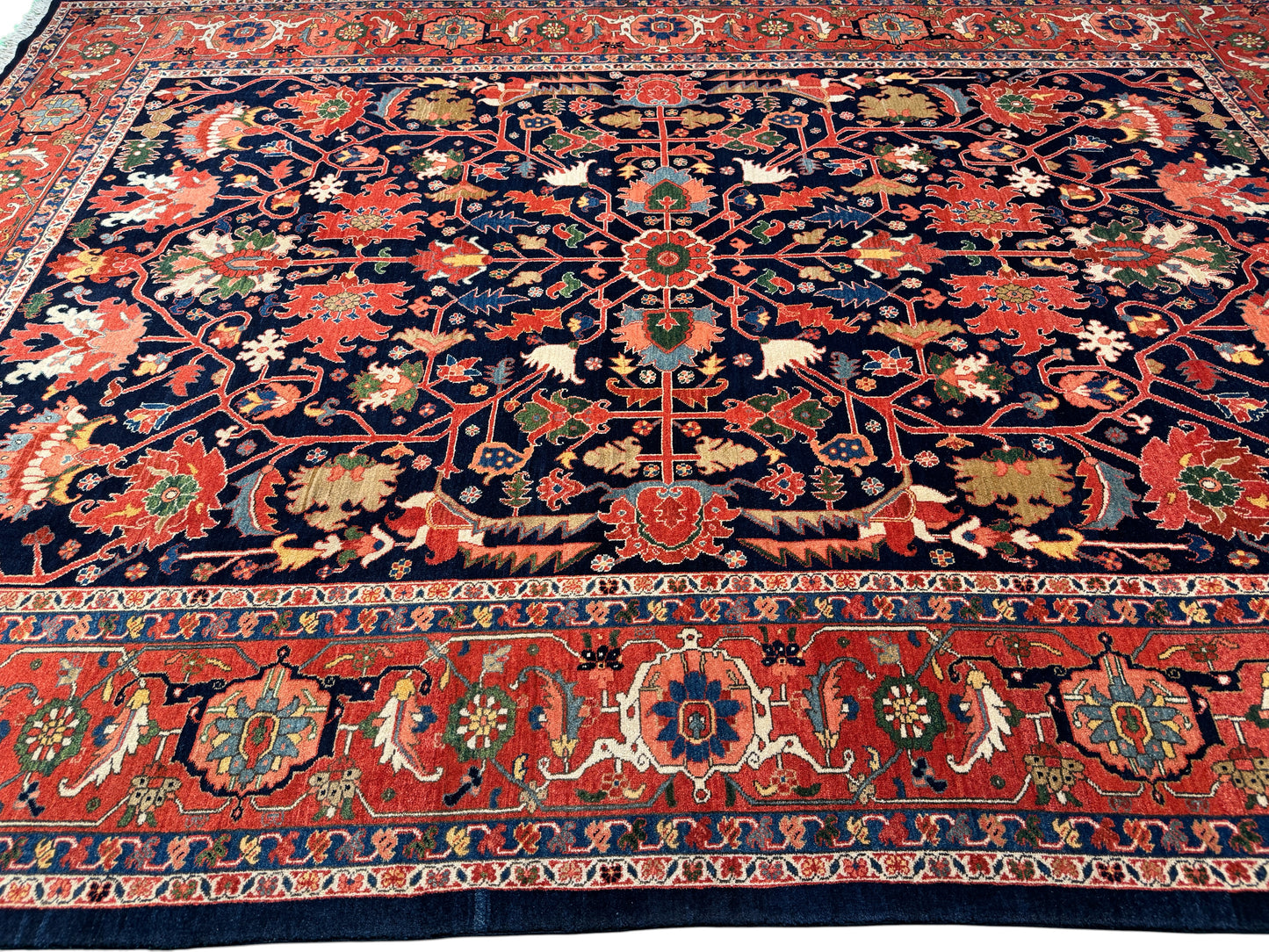 Custom made and cottage weave Bijar, Persia 350x248 cm | Rug# 2571