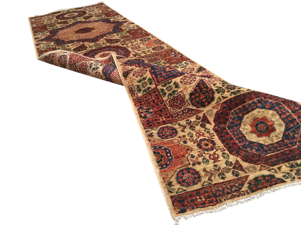 Afghan Turkmen Mamluk Design Runner 290x76 cm | Rug# 25818