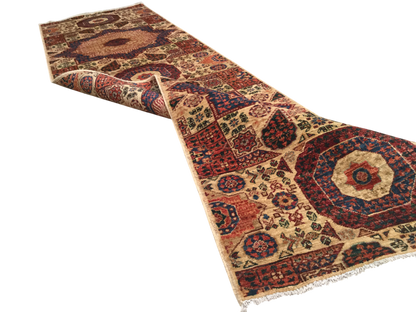 Afghan Turkmen Mamluk Design Runner 290x76 cm | Rug# 25818