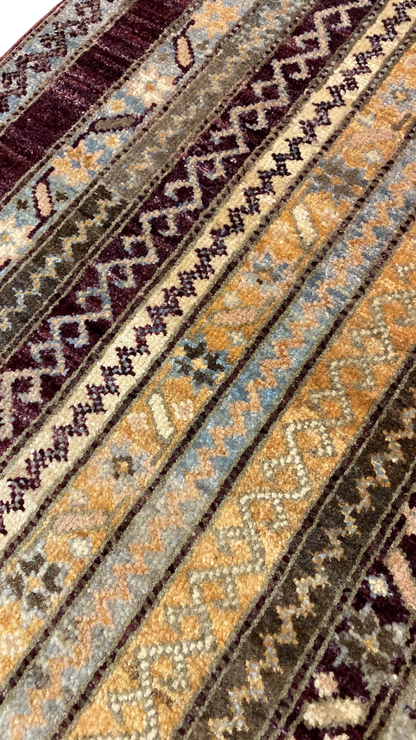 Hand-Knotted Afghan Turkaman Varegeh Sample Rug 90x60cm | Rug# 25864