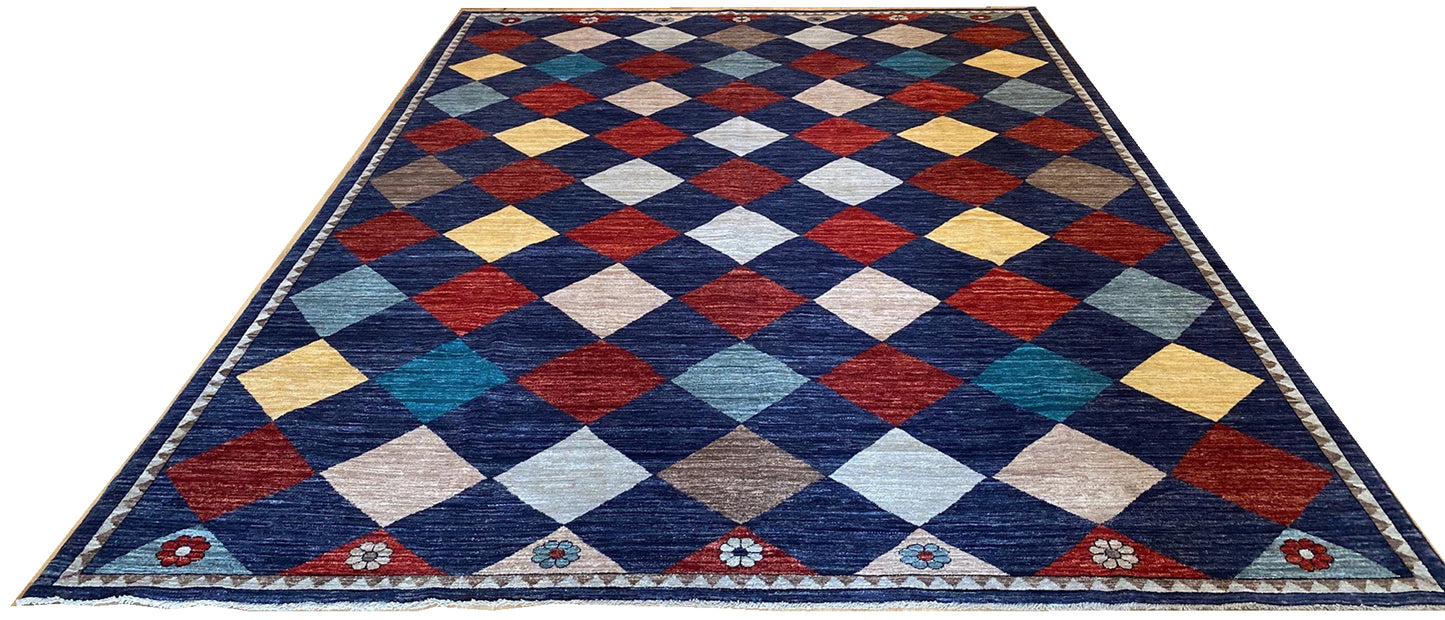 Turkaman weave Gabbeh main carpet, 372x275cm | Rug# 25926