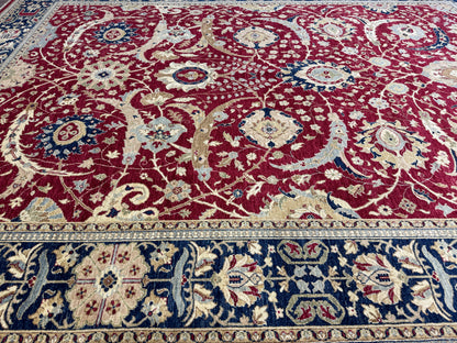 Afghan Turkaman Weave 17th-Century Kerman Design Rug 361x276 cm | Rug# 26006