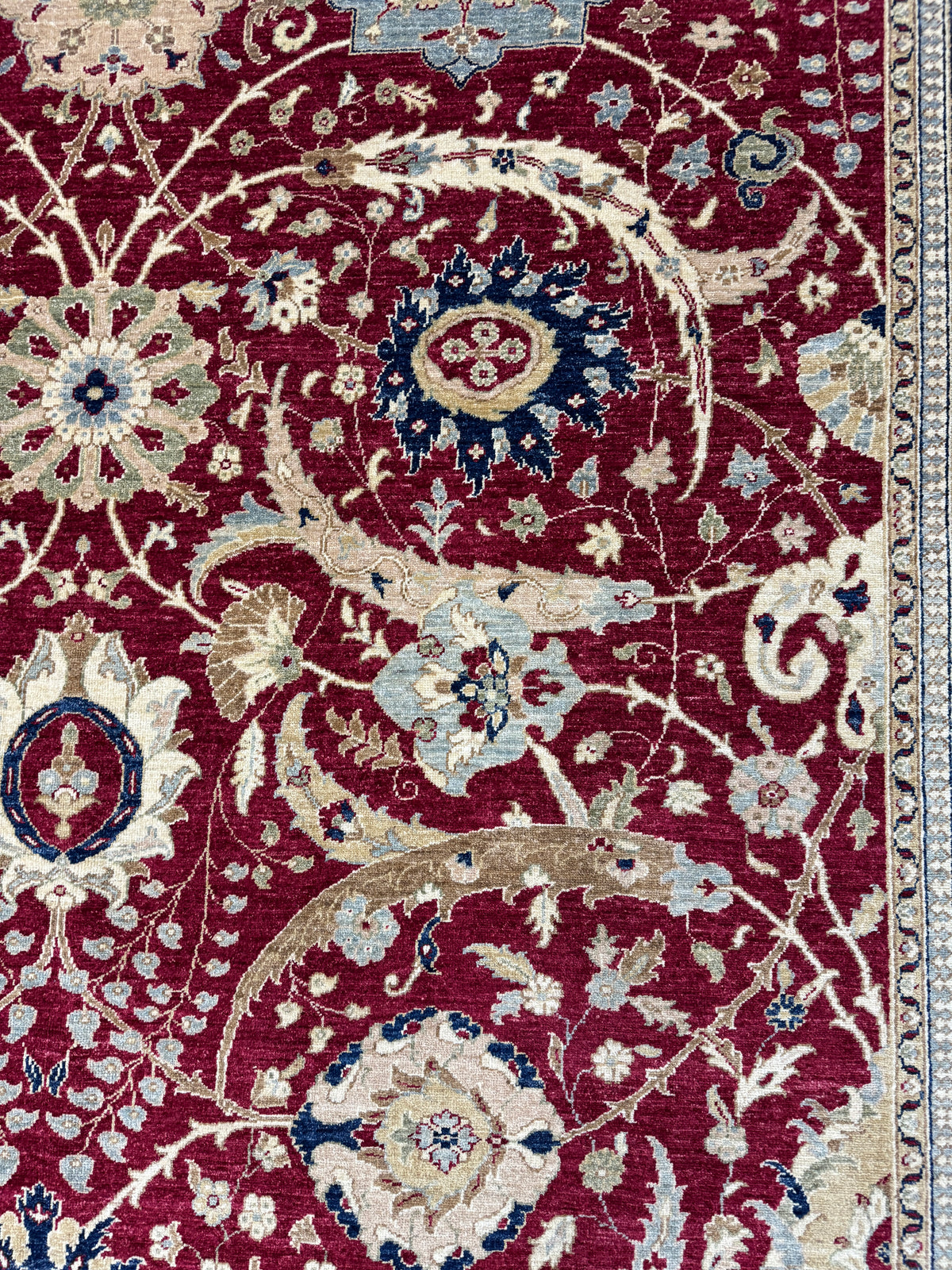 Afghan Turkaman Weave 17th-Century Kerman Design Rug 361x276 cm | Rug# 26006
