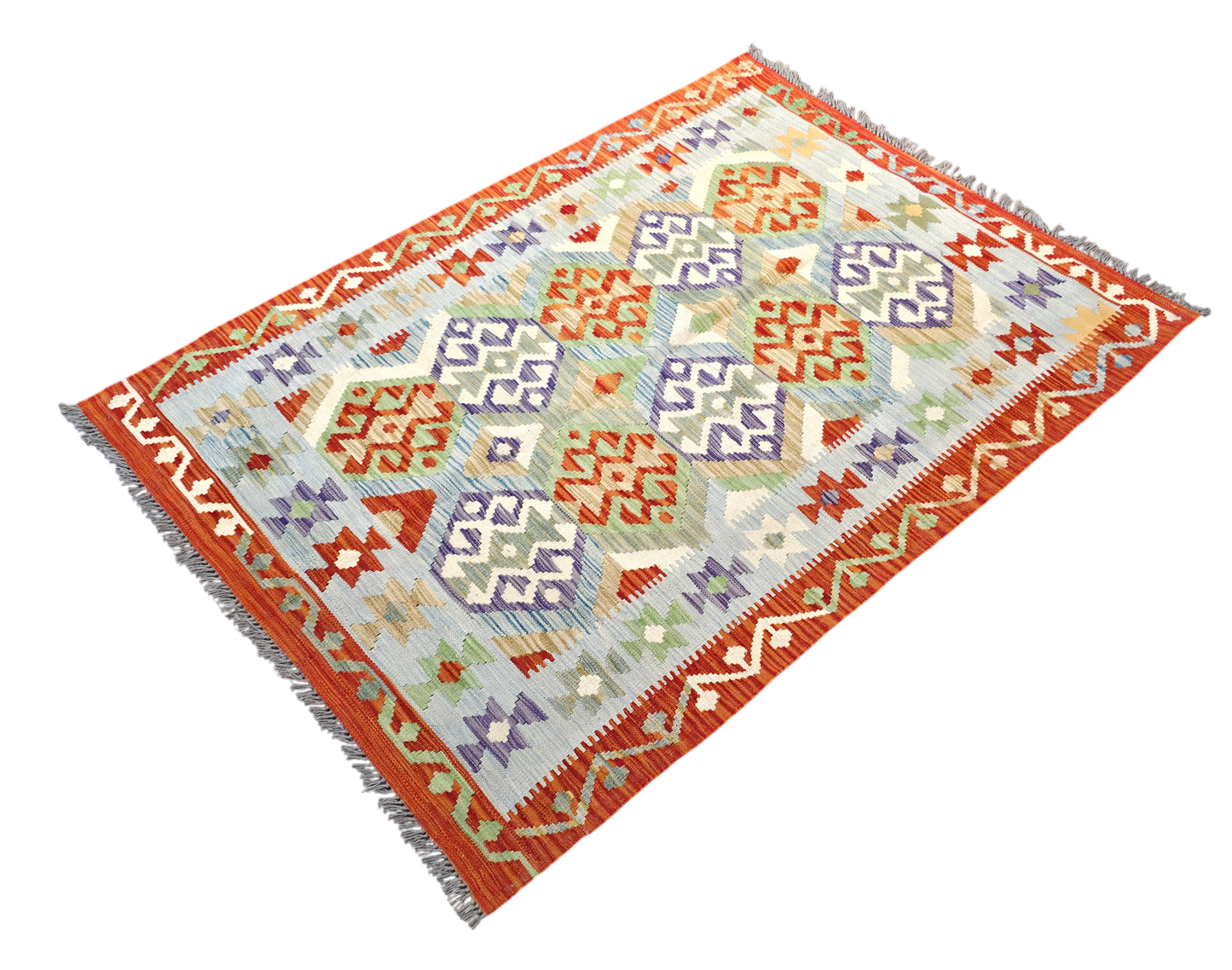 Flat-weave Maimaneh kilim, vegetable dyes, HSW, Afghan 171x126 cm |  Rug# 26145