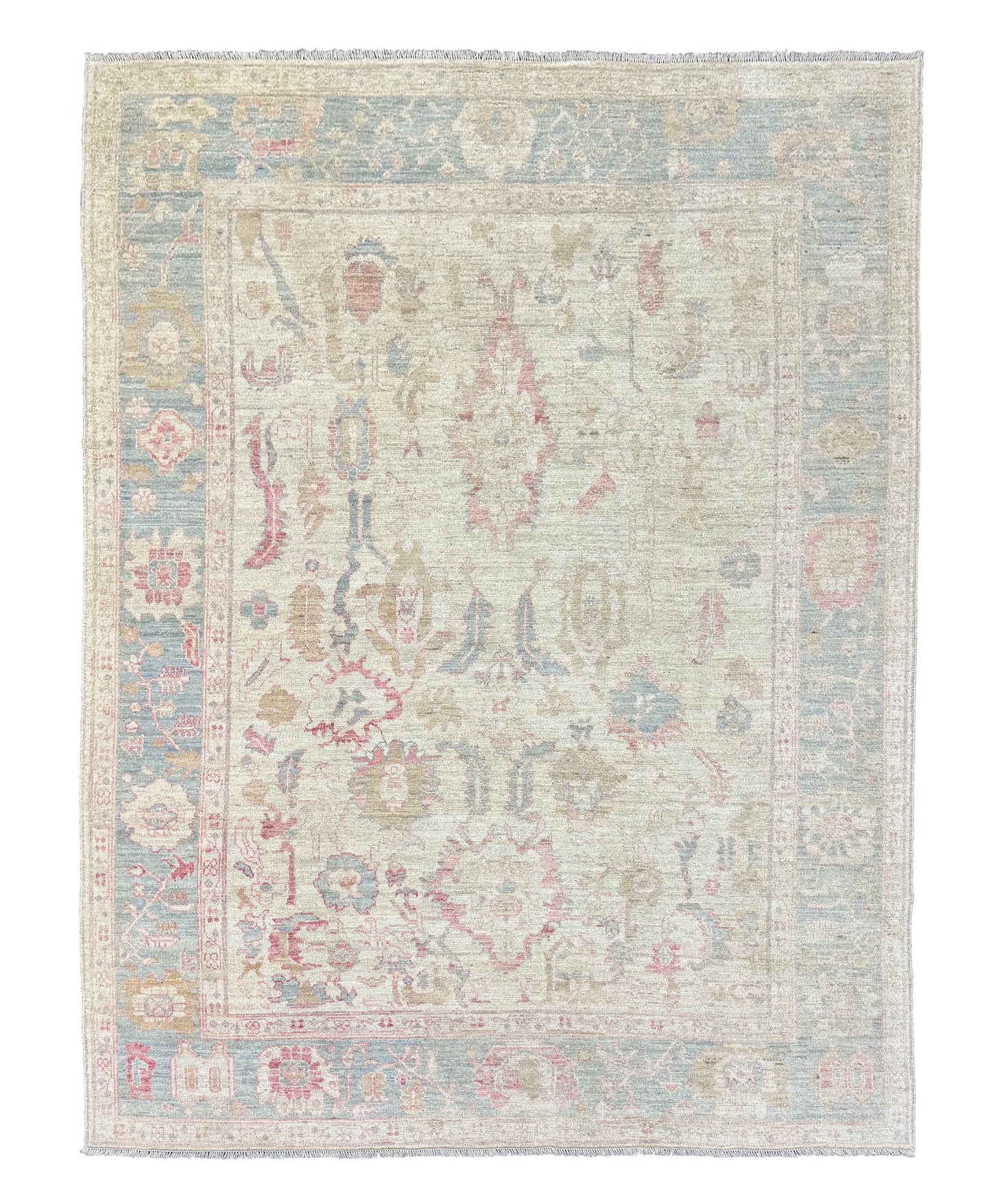 Classic rug in 17th-C Oushak design, organic dyes, 304x242cm | Rug# 26188