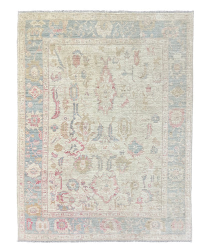 Classic rug in 17th-C Oushak design, organic dyes, 304x242cm | Rug# 26188