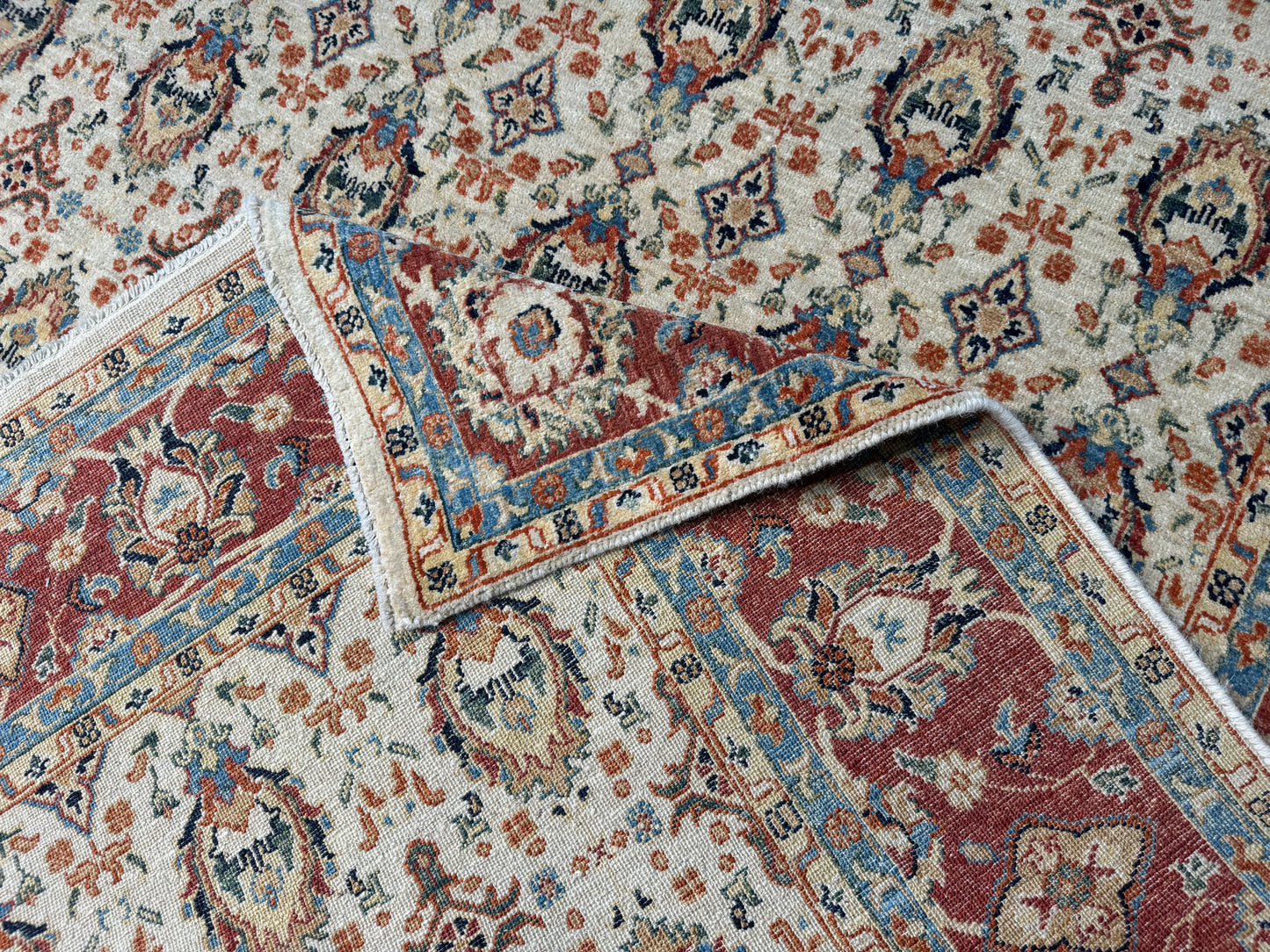 Afghan Turkaman weave, 19th-Century Mogul inspired 255x168cm | Rug# 26193