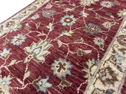Hand-Knotted Traditional Floral Rug 90x60cm | Rug# 26251 ( better photos)