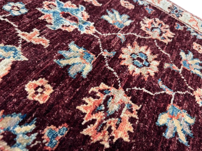 Hand-Knotted Traditional Floral Rug 90x57cm | Rug# 26259