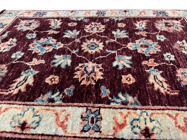 Hand-Knotted Traditional Floral Rug 90x57cm | Rug# 26259
