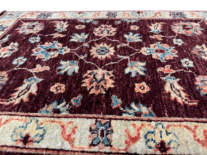 Hand-Knotted Traditional Floral Rug 90x57cm | Rug# 26259