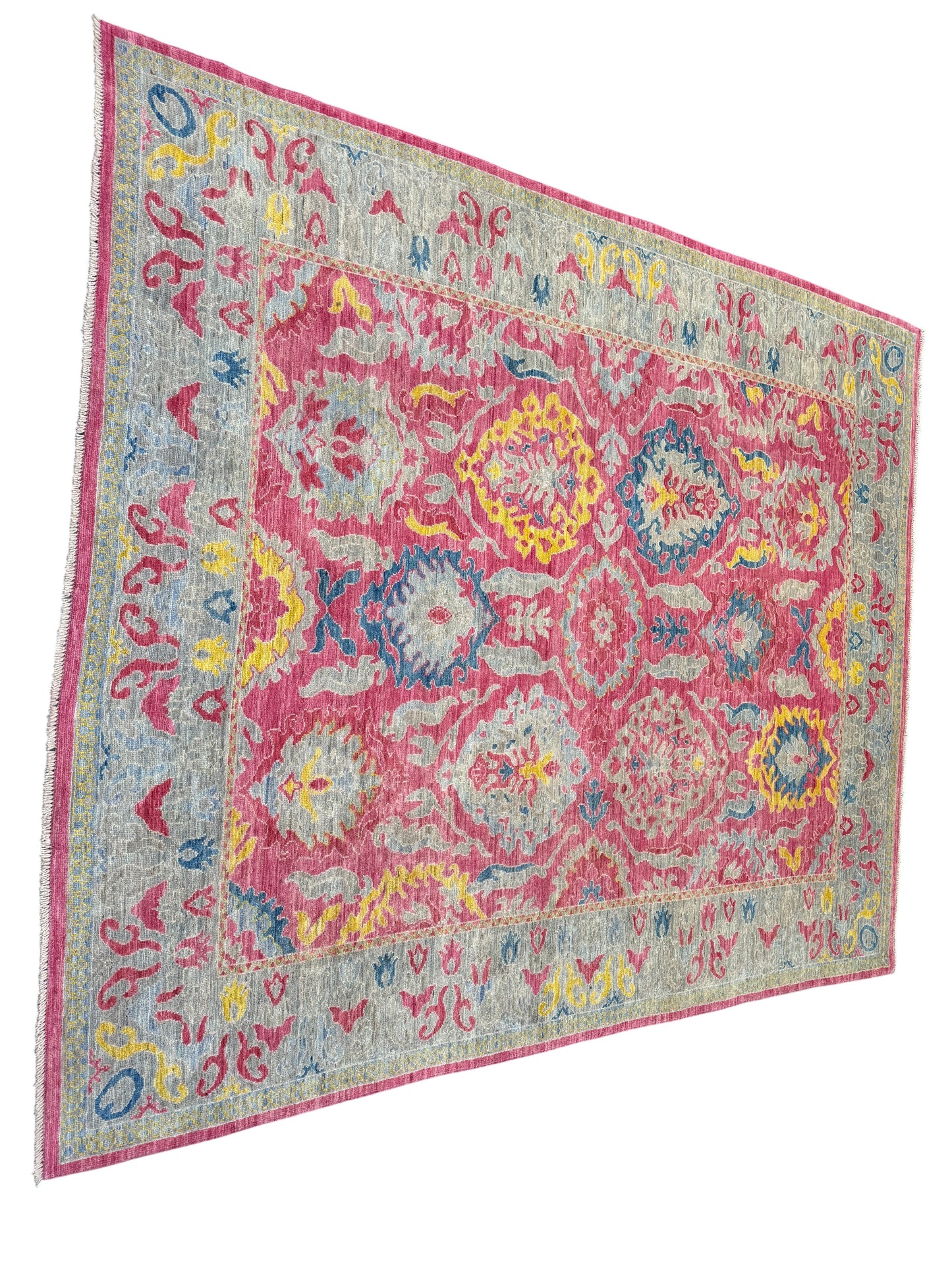 Oushak designer rug 298x249cm | Rug# 26293