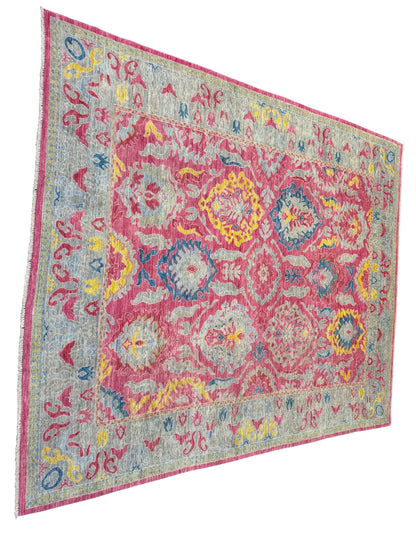 Oushak designer rug 298x249cm | Rug# 26293