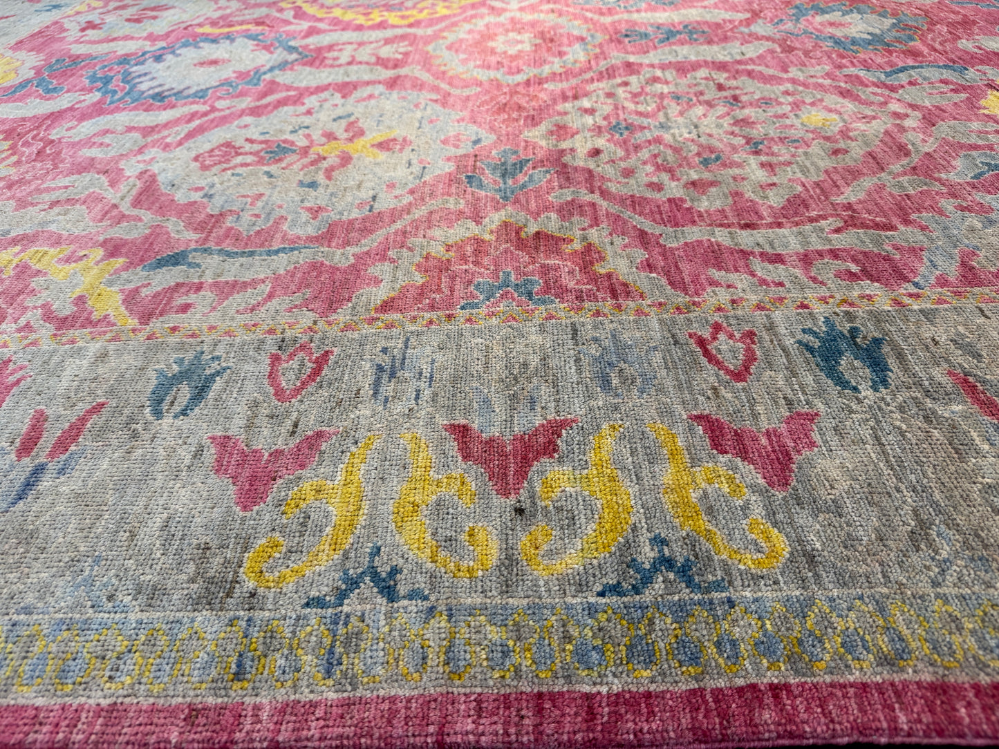 Oushak designer rug 298x249cm | Rug# 26293
