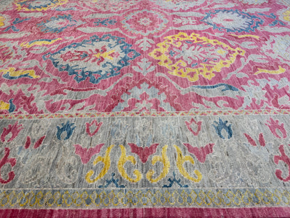 Oushak designer rug 298x249cm | Rug# 26293