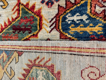 Afghan Turkmen weave, 19th c Caucasian design 120x84cm | Rug# 26457